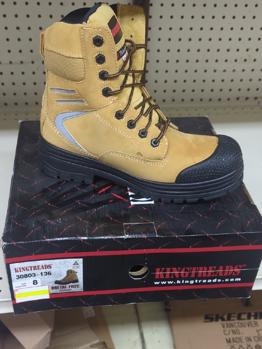 Men's Tan and Black Work Boot